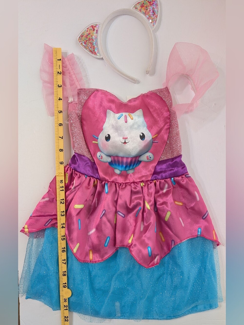 3T-4T Gabby's Dollhouse Cakey Cat Costume With Headband